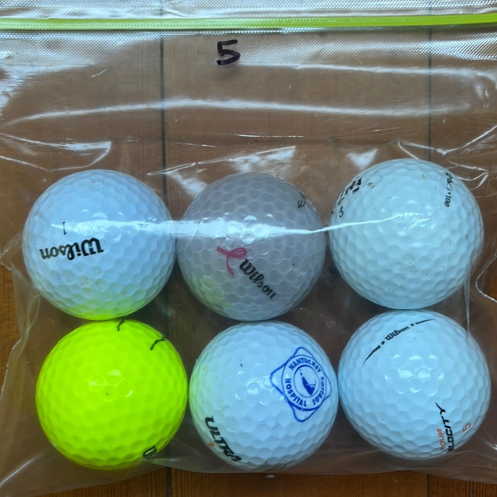 Wilson Used Golf Balls Bundle 6
